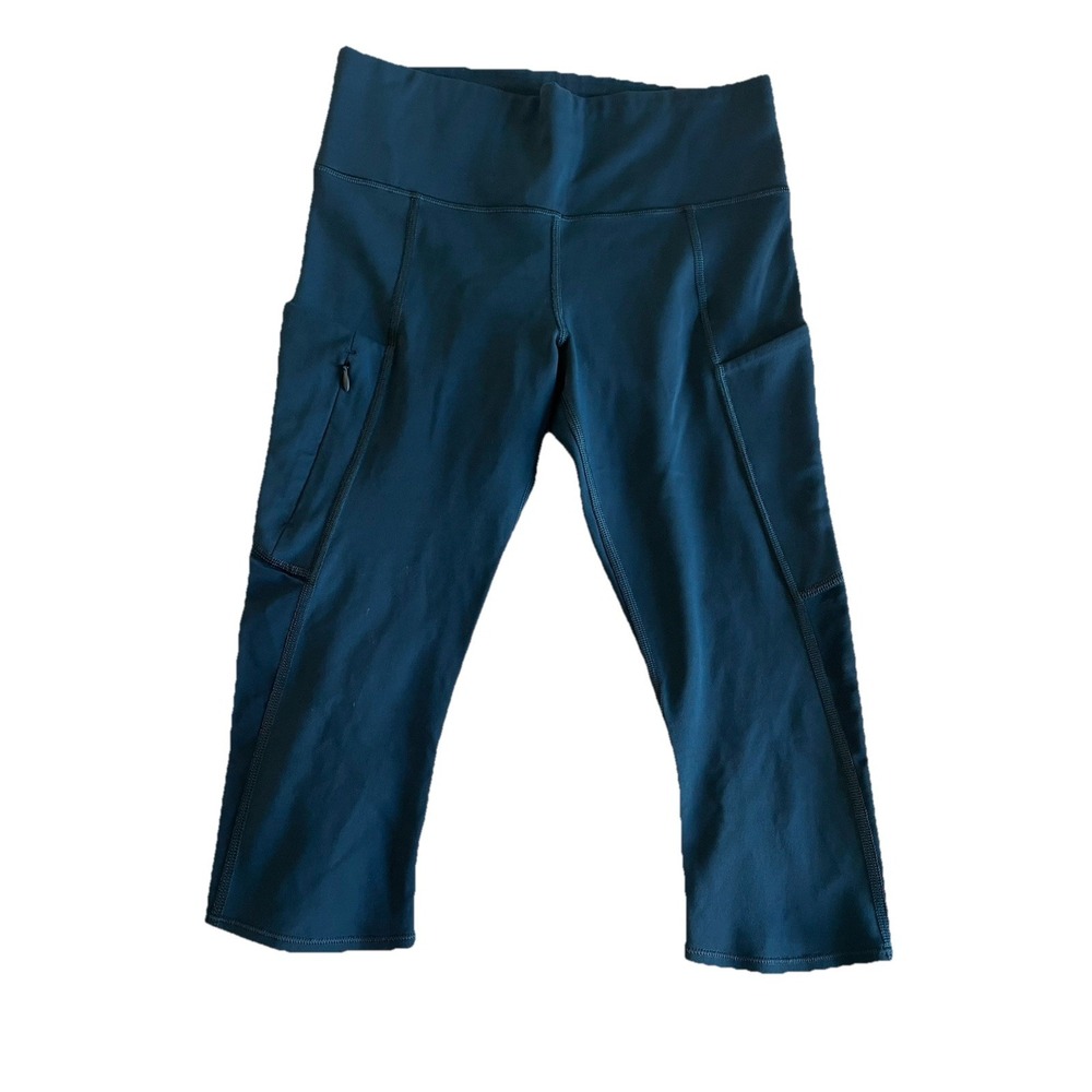 Athleta Women's Athletic Pants Size Small Capri Leggings Blue Gym Yoga Workout